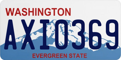 WA license plate AXI0369