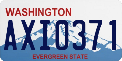 WA license plate AXI0371