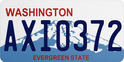 WA license plate AXI0372