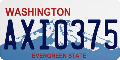 WA license plate AXI0375