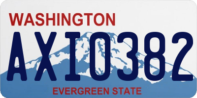 WA license plate AXI0382