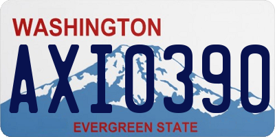 WA license plate AXI0390