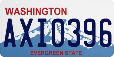 WA license plate AXI0396