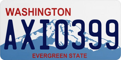 WA license plate AXI0399
