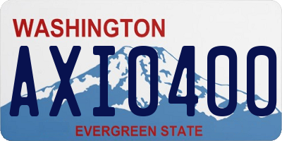 WA license plate AXI0400