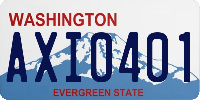WA license plate AXI0401