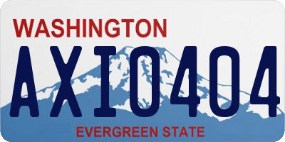 WA license plate AXI0404