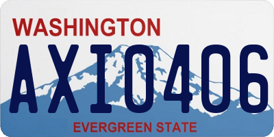 WA license plate AXI0406