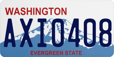 WA license plate AXI0408