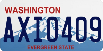 WA license plate AXI0409