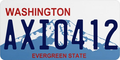 WA license plate AXI0412