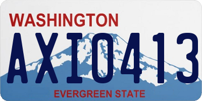 WA license plate AXI0413