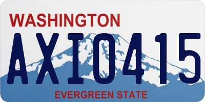 WA license plate AXI0415