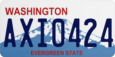 WA license plate AXI0424
