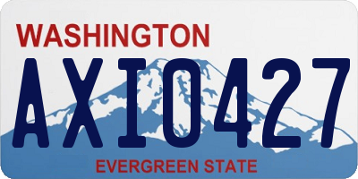 WA license plate AXI0427