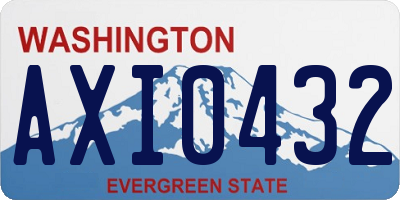 WA license plate AXI0432