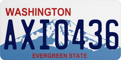 WA license plate AXI0436
