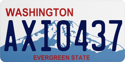 WA license plate AXI0437