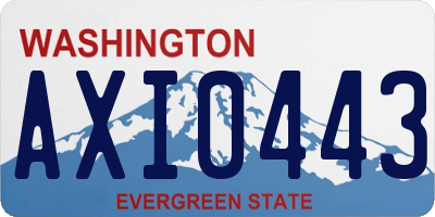 WA license plate AXI0443