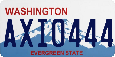 WA license plate AXI0444