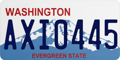 WA license plate AXI0445