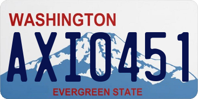 WA license plate AXI0451