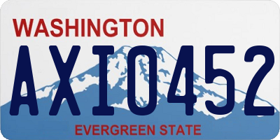 WA license plate AXI0452