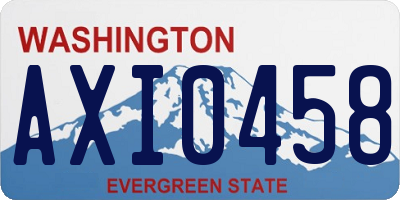 WA license plate AXI0458