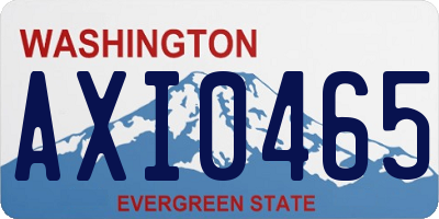 WA license plate AXI0465