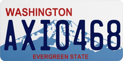 WA license plate AXI0468