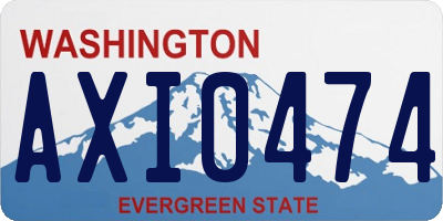 WA license plate AXI0474