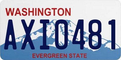 WA license plate AXI0481