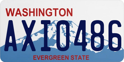 WA license plate AXI0486