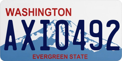 WA license plate AXI0492