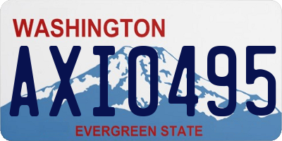 WA license plate AXI0495