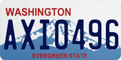WA license plate AXI0496
