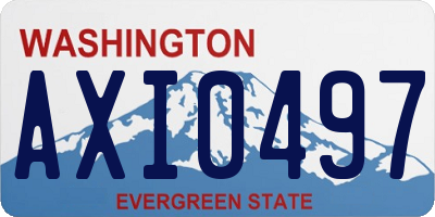 WA license plate AXI0497