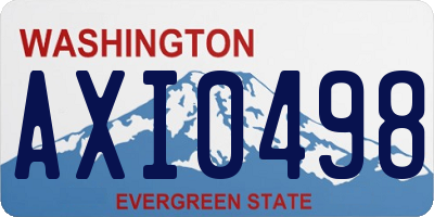 WA license plate AXI0498