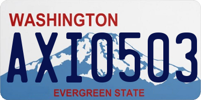 WA license plate AXI0503