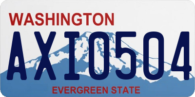 WA license plate AXI0504