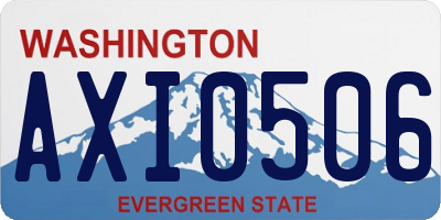 WA license plate AXI0506