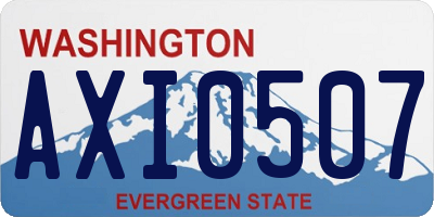 WA license plate AXI0507