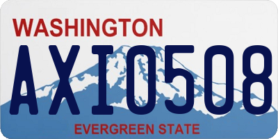 WA license plate AXI0508