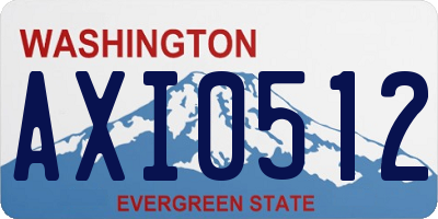 WA license plate AXI0512