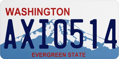 WA license plate AXI0514