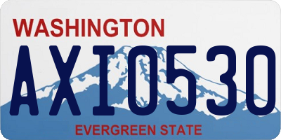 WA license plate AXI0530