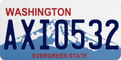 WA license plate AXI0532