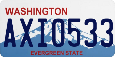 WA license plate AXI0533