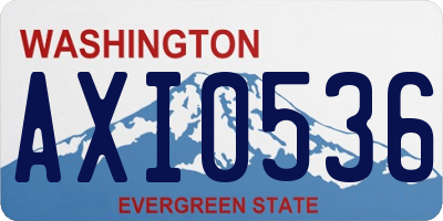 WA license plate AXI0536