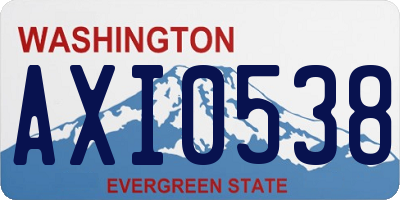 WA license plate AXI0538